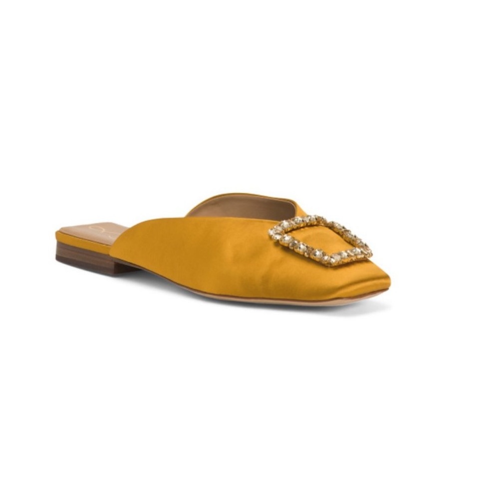 Sam Edelman Lavina mustard satin mules!